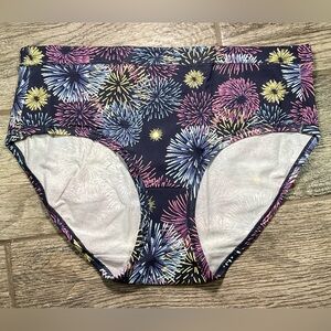 New Jockey Cotton Stretch Hipster Panties You pick size Blue Fireworks Design